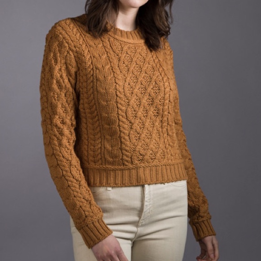Aran cropped sweater NEW